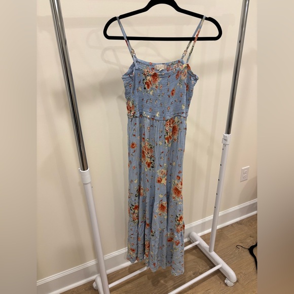 Altar'd State Dresses & Skirts - Altar'd State Light Blue Floral Maxi Dress